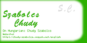 szabolcs chudy business card